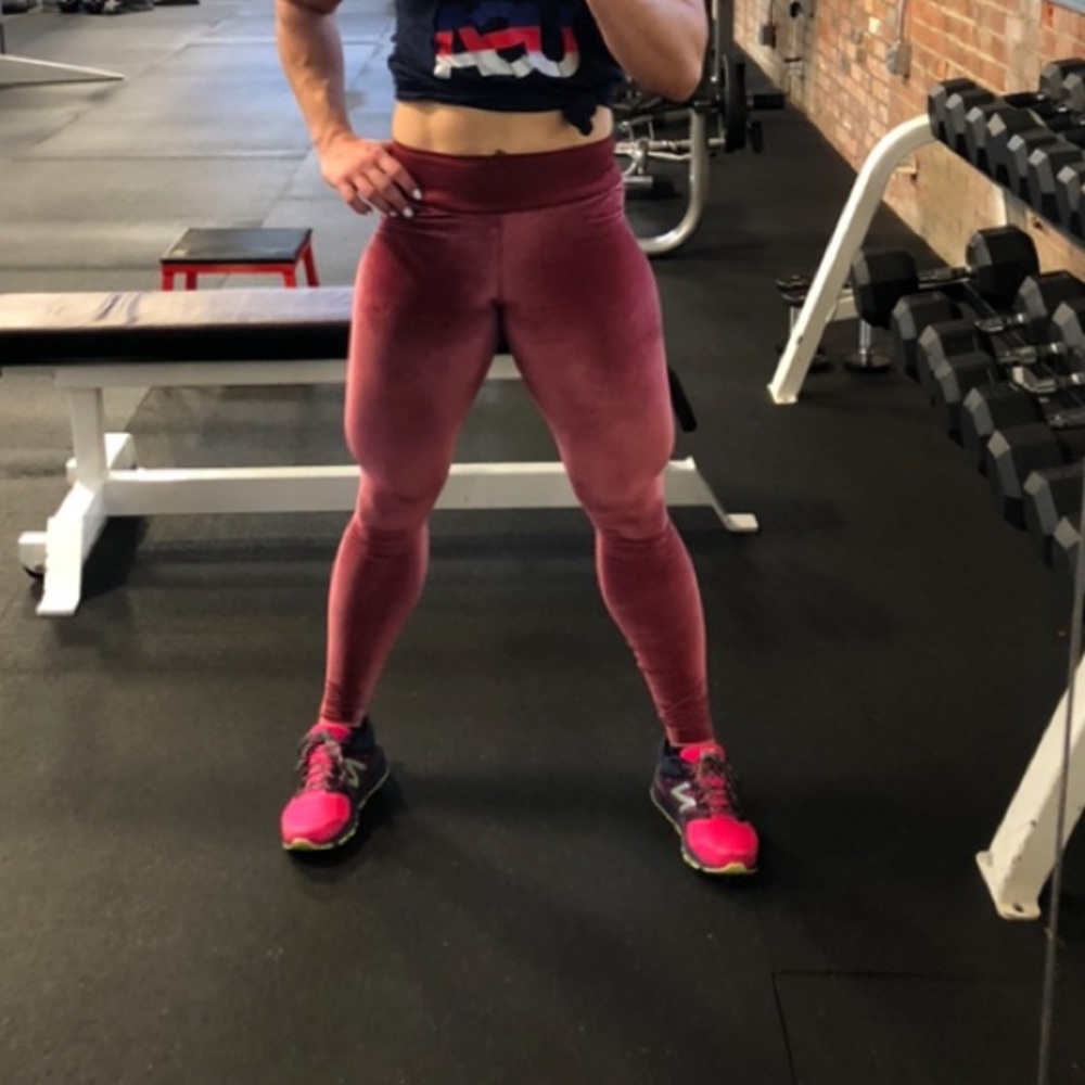 Puma red velvet leggings